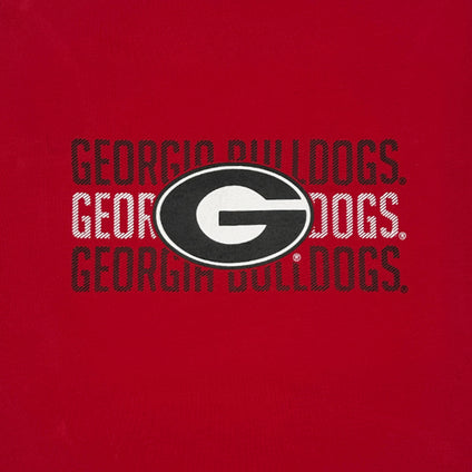 Georgia Bulldogs Stripe Text Tee Shirt