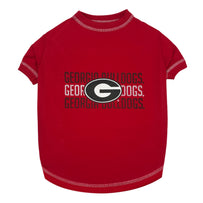 Georgia Bulldogs Stripe Text Tee Shirt