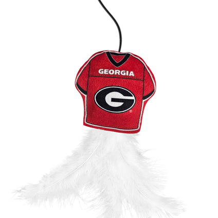 GEORGIA BULLDOGS TEAM JERSEY WAND WITH CAT NIP