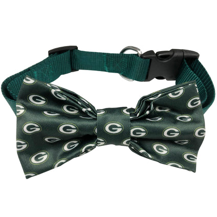 Green Bay Packers Pet Collar With Removable Bow