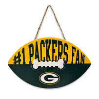 GREEN BAY PACKERS FOOTBALL SHAPE SIGN