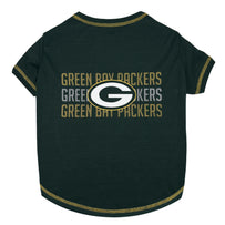 Green Bay Packers Pet Stripe Text Tee Shirt