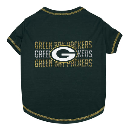 Green Bay Packers Pet Stripe Text Tee Shirt