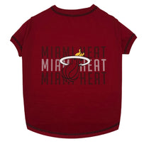 Miami Heat Stripe Text Tee Shirt