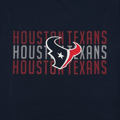 Houston Texans Pet Stripe Text Tee Shirt