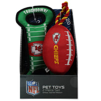 Kansas City Chiefs 2pc Pet Toy Boxset