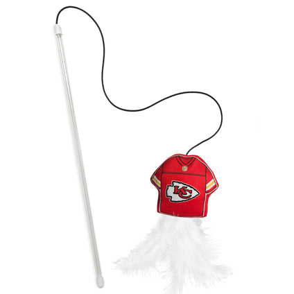 KANSAS CITY CHIEFS TEAM JERSEY WAND WITH CAT NIP