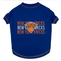 New York Knicks Pet Stripe Text Tee Shirt