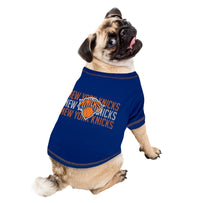 New York Knicks Pet Stripe Text Tee Shirt