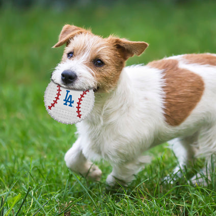 LA DODGERS HARD NYLON BASEBALL CHEW TOY