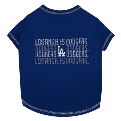 Los Angeles Dodgers Stripe Text Tee Shirt