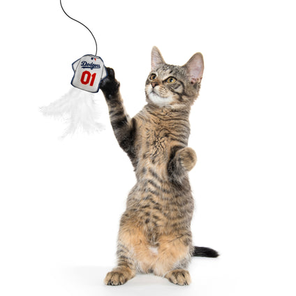 LOS ANGELES DODGERS TEAM JERSEY WAND WITH CAT NIP