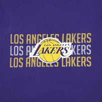 LA Lakers Stripe Text Tee Shirt