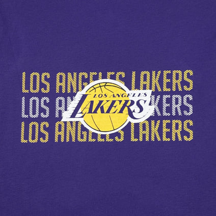 LA Lakers Stripe Text Tee Shirt