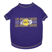LA Lakers Stripe Text Tee Shirt