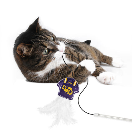 LOUISIANA STATE UNIVERSITY TEAM JERSEY WAND WITH CAT NIP