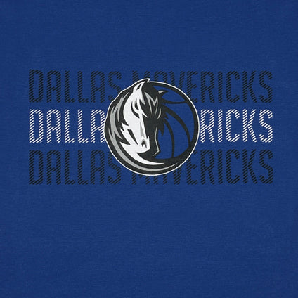 Dallas Mavericks Stripe Text Tee Shirt