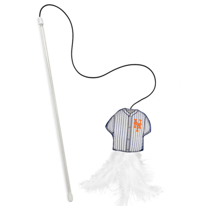 NEW YORK METS TEAM JERSEY WAND WITH CAT NIP