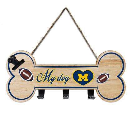 MICHIGAN BONE SHAPE SIGN WITH HOOKS