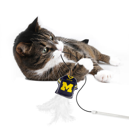 MICHIGAN WOLVERINES TEAM JERSEY WAND WITH CAT NIP