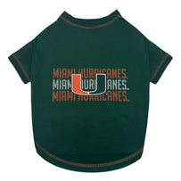 Miami University Stripe Text Tee Shirt