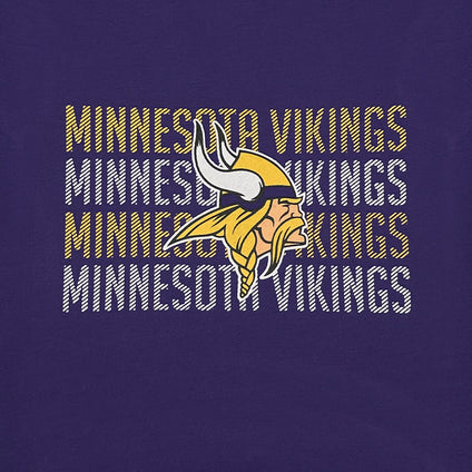 Minnesota Vikings Stripe Text Tee Shirt