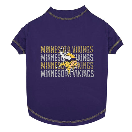 Minnesota Vikings Stripe Text Tee Shirt