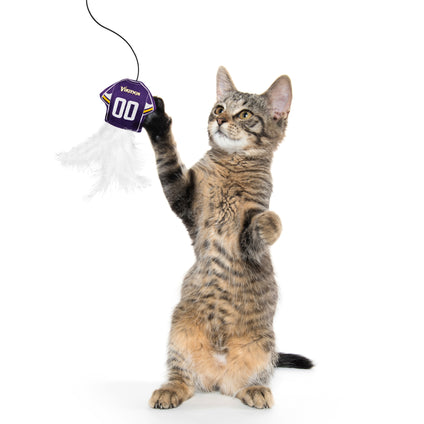 MINNESOTA VIKINGS TEAM JERSEY WAND WITH CAT NIP