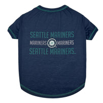 Seattle Mariners Stripe Text Tee Shirt