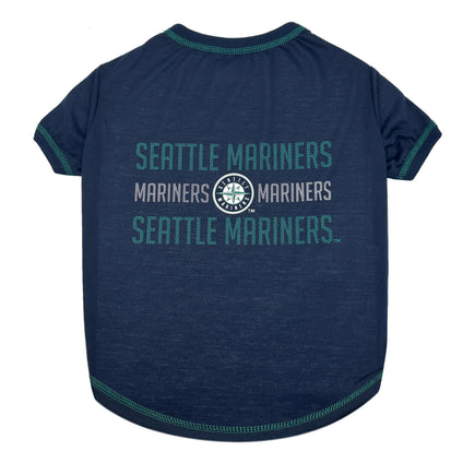 Seattle Mariners Stripe Text Tee Shirt