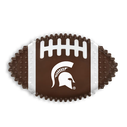 MICHIGAN STATE HARD NYLON FOOTBALL CHEW TOY