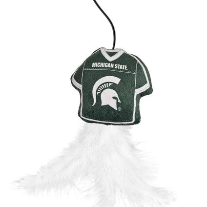 MICHIGAN STATE SPARTANS TEAM JERSEY WAND WITH CAT NIP
