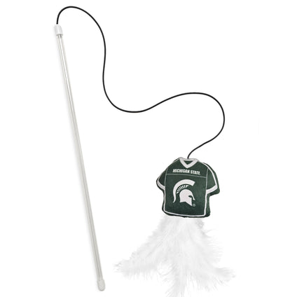 MICHIGAN STATE SPARTANS TEAM JERSEY WAND WITH CAT NIP