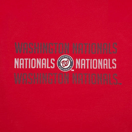 Washington Nationals Stripe Text Tee Shirt