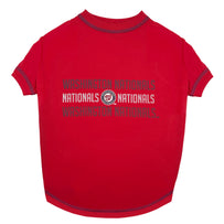 Washington Nationals Stripe Text Tee Shirt