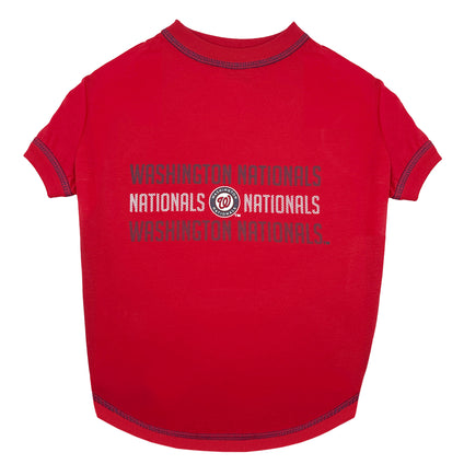 Washington Nationals Stripe Text Tee Shirt