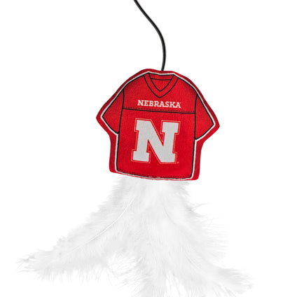 NEBRASKA HUSKERS TEAM JERSEY WAND WITH CAT NIP