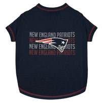 New England Patriots Stripe Text Tee Shirt