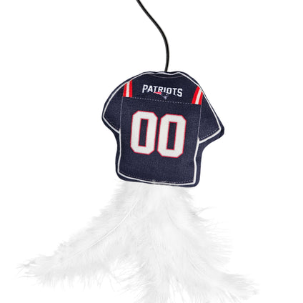NEW ENGLAND PATRIOTS TEAM JERSEY WAND WITH CAT NIP