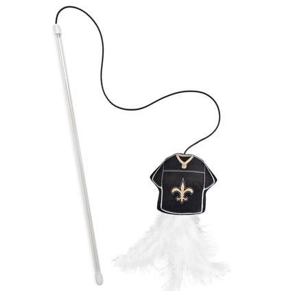 NEW ORLEANS SAINTS TEAM JERSEY WAND WITH CAT NIP