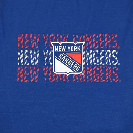 New York Rangers Pet Stripe Text Tee Shirt