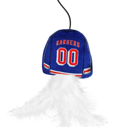 NEW YORK RANGERS TEAM JERSEY WAND WITH CAT NIP