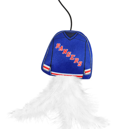 NEW YORK RANGERS TEAM JERSEY WAND WITH CAT NIP