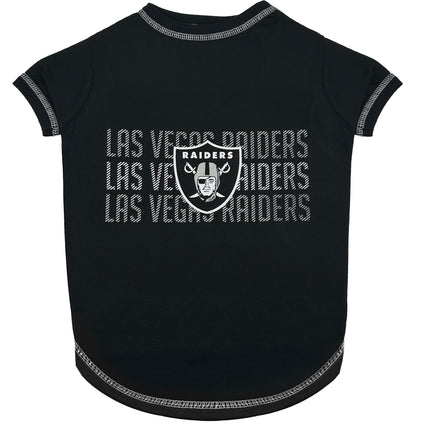Las Vegas Raiders Saints Stripe Text Tee Shirt