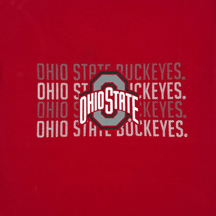 Ohio State Buckeyes Stripe Text Tee Shirt