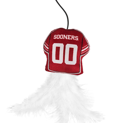 OKLAHOMA SOONERS TEAM JERSEY WAND WITH CAT NIP