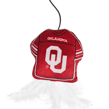 OKLAHOMA SOONERS TEAM JERSEY WAND WITH CAT NIP