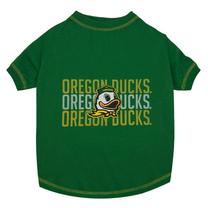 Oregon Stripe Text Tee Shirt