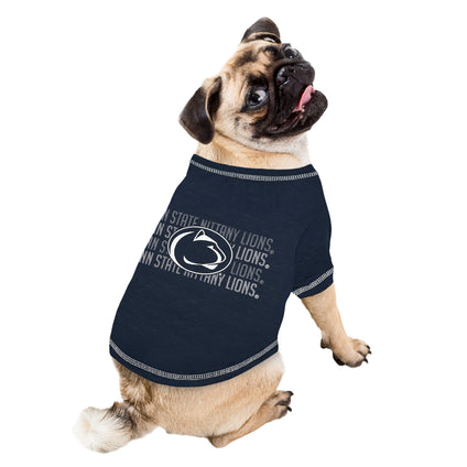 Penn State Pet Stripe Text Tee Shirt