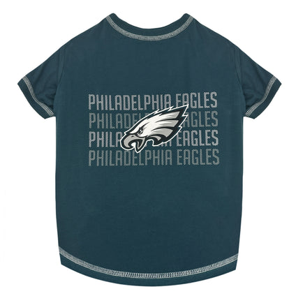 Philadelphia Eagles Stripe Text Tee Shirt